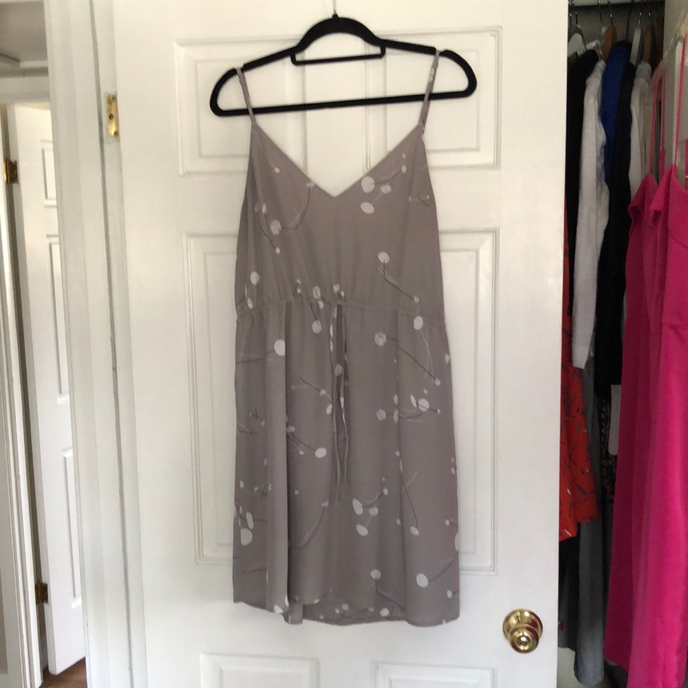 Aritzia Gray Spaghetti Strap Dress